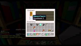 ▪Minecraft Lvl 50 enchanted sword▪ KNOCKBACK 2 [upl. by Dorita792]