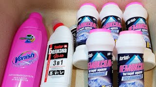 Bleach Reaction ‼️ Oxygen Stain Remover Vanish Bleach Gel and Bleach Cleaning Powder Pemoxol 💗 ASMR [upl. by Yngad]