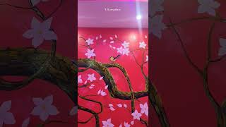 tree wall painting design 🎨 ✨️ 😍 wallpainting youtubeshorts shortvideo shorts 3dart viral [upl. by Refinnaej]