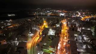 Olavinlinna castle in different backround lights Savonlinna Finland 81223 III [upl. by Enivid]