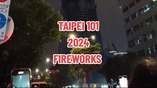 Taipei 101 Fireworks Spectacle Ring in the New Year with Dazzling Lights newyear2024 tiktok [upl. by Lyrrehs]