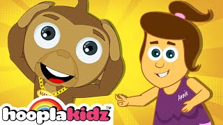 Head Shoulders Knees Toes  Popular Action Songs For Kids By HooplaKidz [upl. by Ahtnahc]