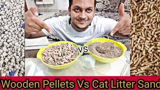 wooden pellets vs cat litter sand  comparison in india [upl. by Nnylyak]