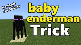 Baby Enderman Trick  Minecraft PE 11 [upl. by Sobmalarah]