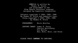 Amnesia gameplay PC Game 1986 [upl. by Ynna]