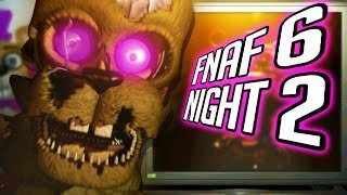 FNAF 6 Night 2 🌟THE PURPLE MAN RETURNS WE HEAR HIS VOICE🌟 Five Nights at Freddys 6 Gameplay 2 [upl. by Lipski407]