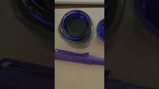 Lamy Azurite ink swatch  Lamy Safari Candy Violet fountainpen [upl. by Devi]