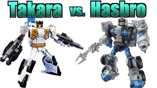 Transformers Toys  Takara vs Hasbro  Cominber Wars vs Unite Warriors [upl. by Atteval]