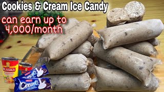 CreamO Gawin nateng Super Soft amp Creamy Cookies amp Cream Ice CandyIce candy recipe pangnegosyo [upl. by Acinomal]