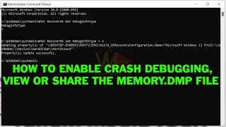 How to Enable Crash Debugging View and Share Memory DUMP File in Windows 10 and Windows 11 [upl. by Ylebmik26]