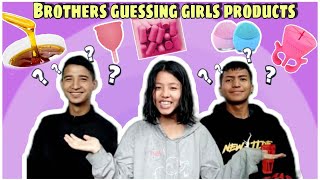 Quizzing my brothers on Female Products 🙈epic answers😂 [upl. by Bilat235]