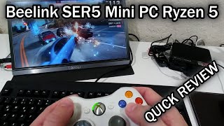 Beelink SER5 Mini PC Ryzen 5 5560U 8MB Win 11 Pro 16GB RAM 500GB NVME SSD Quick Review [upl. by Acirret]