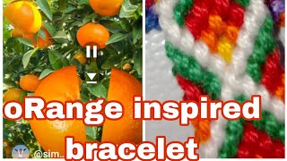 ORANGE INSPIRED DIAMOND FRIENDSHIP BRACELETEASY TUTORIAL FOR ABSOLUTE BEGINNERSMACRAMECHEVRON [upl. by Charla452]