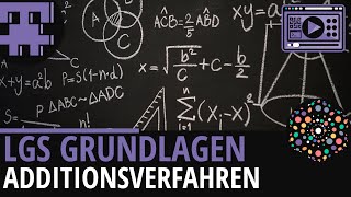 Lineare Gleichungssysteme Additionsverfahren│Mathematik Lernvideo Learning Level Up [upl. by Ailad489]