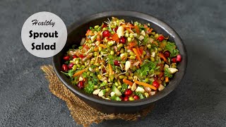 Healthy Sprout Salad  Indian Mung Bean Sprout Salad [upl. by Yniattirb]