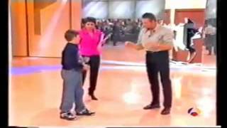 JeanClaude Van Damme  Sparring with a kid Live on TV Show [upl. by Nocam347]