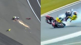 BIG CRASH  BEZZECCHI amp VINALES  MARQUES PODIUM  MARTIN WINNER SPRINT RACE MOTOGP AUSTRALIA [upl. by Moya376]