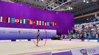 Anastasia Salos Ribbon AA 1st UAE Gymnastika Cup 2022 [upl. by Adnowal]