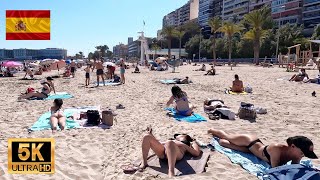 5K SPAIN Walk on the Beach on a hot day 5K Catalonia [upl. by Elleoj]