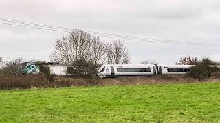 The TPE nova 3 train returns from long marston at dusk 5Q32  Stoke works junction 13032024 [upl. by Florio473]