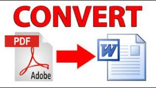 How to convert PDF to DOCX or Word format and How to Edit the PDF file [upl. by Herrera443]