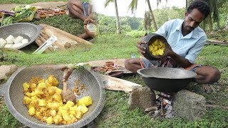 Village Cooking  Traditional manioc yams cassava cooking recipe prepared by my village Uncle [upl. by Anoli]