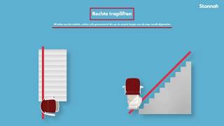 Traplift voor een rechte trap of voor een trap met bochten [upl. by Stucker]