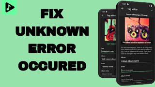 How To Fix And Solve Unknown Error Occured On Musicolet Music Player App  Easy Fix [upl. by Batchelor]