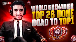 WORLD GRENADIER TOP 26😱 DONE ROAD TO TOP 1 ❤️ MK HEART IS LIVE pubgmobile pubg [upl. by Zrike]