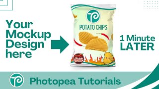 PhotoPea Tutorials  Creating a Mockup for Chips Packaging [upl. by Demaria883]