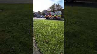 Scottish fire and rescue dreghorn full time pump driving around the back with lights on viralvideo [upl. by Nnylyma]