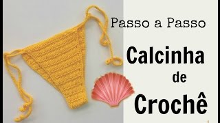 Diy Calcinha de CrochÃª Super FÃ¡cil tamanho M [upl. by Nojel503]