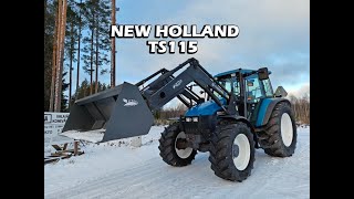 New Holland TS115 etukuormaajalla [upl. by Dumond]