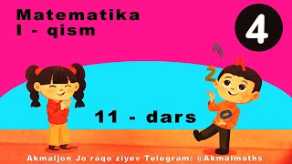 Matematika 4sinf 11dars Takrorlash Yuza va perimetr [upl. by Pisarik]