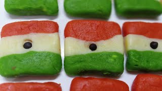 Easy Tricolour Barfi Recipe Independence Day RecipesTricolour Food  Independence Day special dish [upl. by Ennairoc]