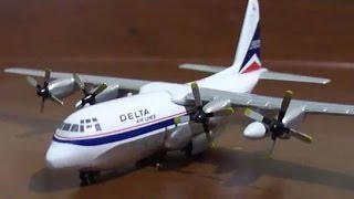 Unboxing Delta Airlines Cargo Lockheed L100 by Gemini Jets  1400 Scale [upl. by Minica402]