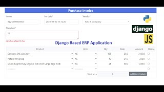 Python Django  ERP  Procurement  Register Vendor amp Create Invoice  InlineFormset  Accounting [upl. by Eiliab]