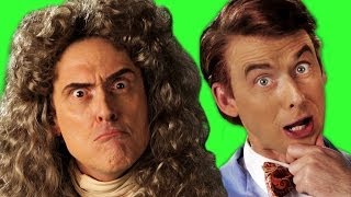 Sir Isaac Newton vs Bill Nye ERB Behind The Scenes [upl. by Oilasor]