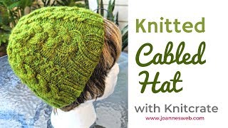 Cable Knitted Beanie Hat with Knitcrate [upl. by Glanti396]