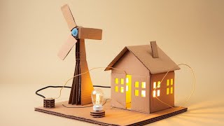 Amazing WIND GENERATOR MODEL made with recyclable materials [upl. by Aicinod490]