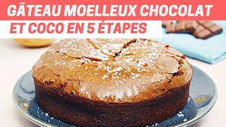 Recette Facile  Gâteau Moelleux Chocolat et Coco [upl. by Nosaj669]