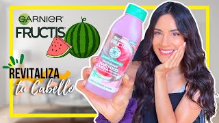 SHAMPOO GARNIER FRUCTIS HAIR FOOD 🍉 SANDÍA  Opiniones Reseña  Review [upl. by Enneyehc]