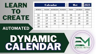 Excel Monthly Calendar [upl. by Augusto]