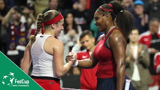 Serena Williams vs Jelena Ostapenko Match Highlights  Fed Cup 2020 PlayOff [upl. by Llednohs]