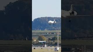 Rare American Eagle ERJ145 landing at SDF airport shorts [upl. by Keldah]