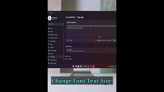 Want to change font size on Windows 11 Easy peasy Just adjust settings shorts [upl. by Otecina355]