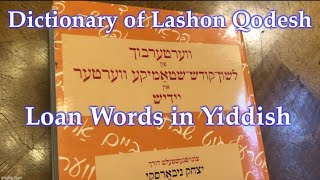 Dictionary of Lashon Qodesh Hebrew and Aramaic Loanwords in Yiddish [upl. by Urias862]