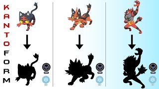 ALOLA Starters KANTO FORM  Litten Torracat Incineroar in KANTO [upl. by Ettenawtna]