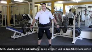 Krafttraining ZUG BREIT AUS DEM HANG mit der Langhantel  KDK [upl. by Nnaeed]