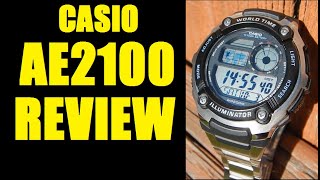 Casio AE2100WD1A World Time Review [upl. by Naarah]